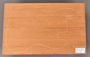 ROASTED SPRUCE bass guitar 2-pc body blank, 47 mm