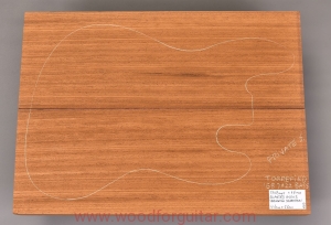ROASTED AYOUS for 2-pc bass guitar body, 46 mm