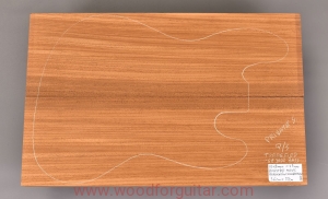 ROASTED AYOUS for 2-pc bass guitar body, 47 mm