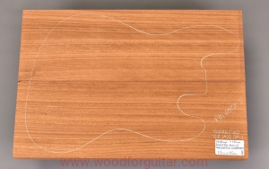 ROASTED AYOUS for 2-pc bass guitar body, 48 mm