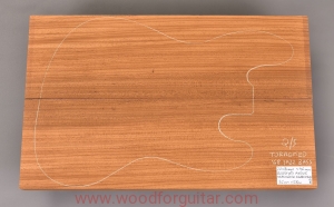 ROASTED AYOUS for 2-pc bass guitar body, 46 mm