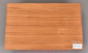 ROASTED AYOUS for 2-pc bass guitar body, 46 mm