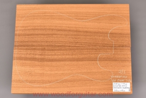 ROASTED AYOUS wood for 2-pc guitar body, 47mm