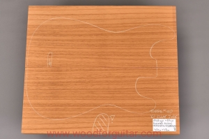 ROASTED AYOUS wood for 2-pc guitar body, 50 mm