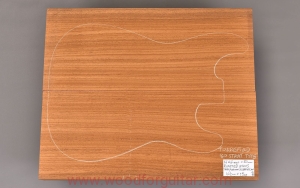 ROASTED AYOUS wood for 2-pc guitar body, 50 mm