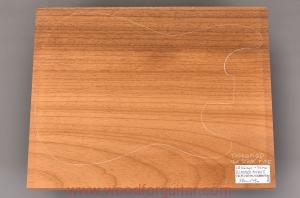 ROASTED AYOUS wood for 1-pc guitar body, 46 mm