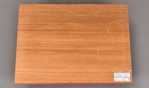 ROASTED AYOUS wood for 1-pc guitar body, 46 mm