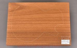 ROASTED AYOUS wood for 1-pc guitar body, 48 mm