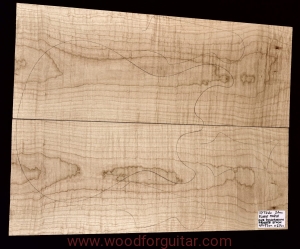 Drewno KLON FALISTY na top, 21mm